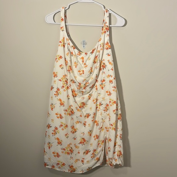 Abercrombie Floral Side Slit Mini Dress - L - Picture 1 of 5